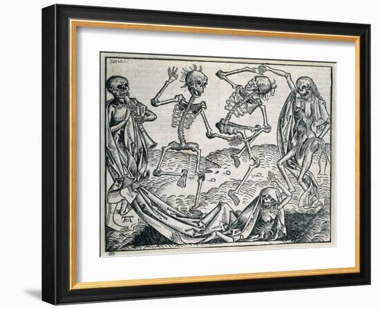 Dance of Death (1493)-Michael Wolgemut-Framed Art Print