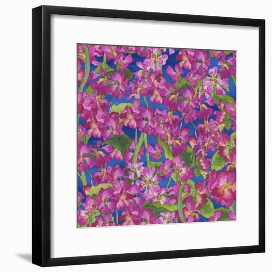 Dance Of Love- Pink Flowers Repeat-Carissa Luminess-Framed Giclee Print