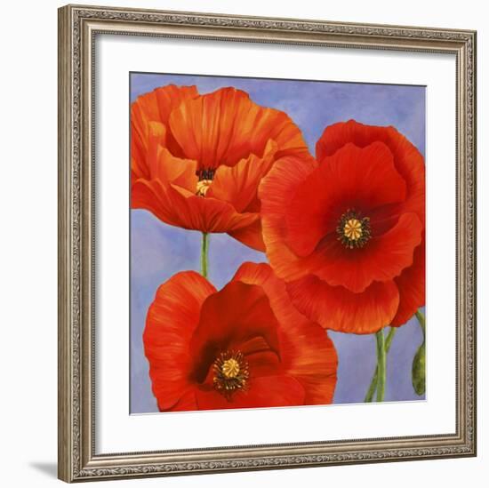 Dance of Poppies II-Luca Villa-Framed Art Print