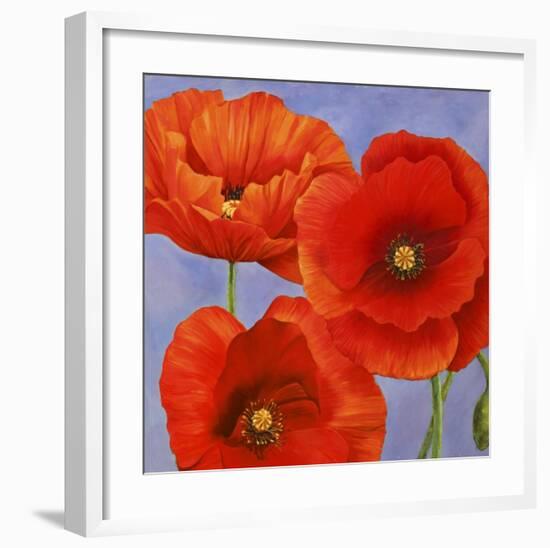 Dance of Poppies II-Luca Villa-Framed Art Print