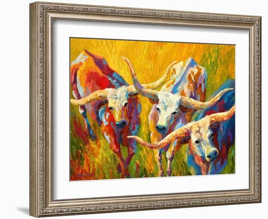 Dance Of The Longhorns-Marion Rose-Framed Giclee Print