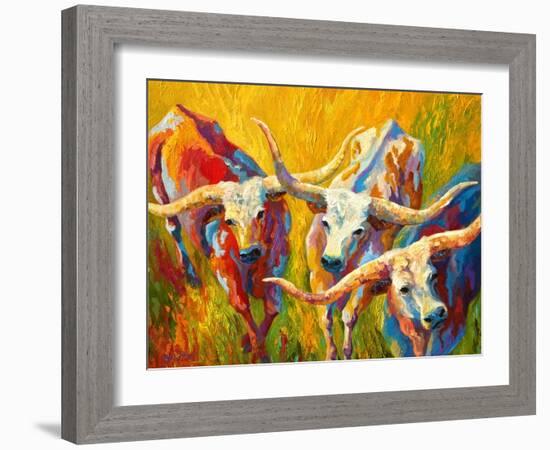 Dance Of The Longhorns-Marion Rose-Framed Giclee Print