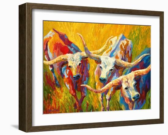 Dance Of The Longhorns-Marion Rose-Framed Giclee Print