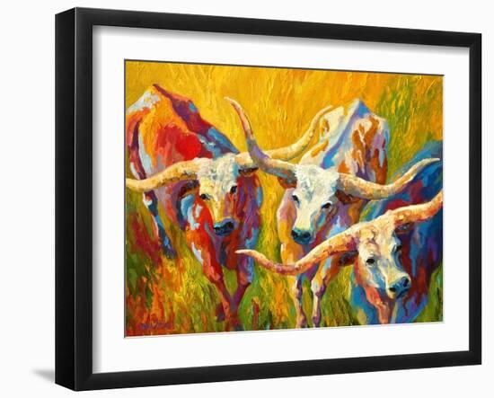 Dance Of The Longhorns-Marion Rose-Framed Giclee Print