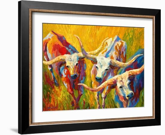Dance Of The Longhorns-Marion Rose-Framed Giclee Print
