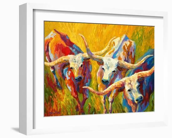 Dance Of The Longhorns-Marion Rose-Framed Giclee Print