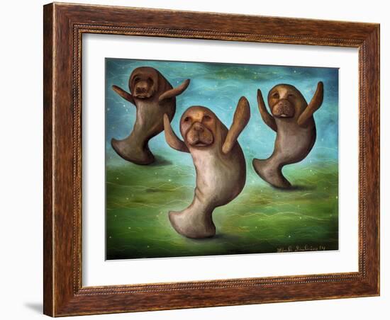 Dance of the Manatees-Leah Saulnier-Framed Giclee Print