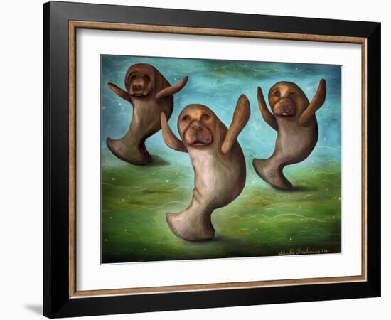 Dance of the Manatees-Leah Saulnier-Framed Giclee Print