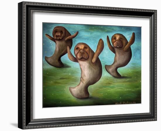 Dance of the Manatees-Leah Saulnier-Framed Giclee Print