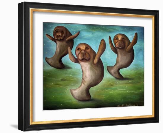 Dance of the Manatees-Leah Saulnier-Framed Giclee Print