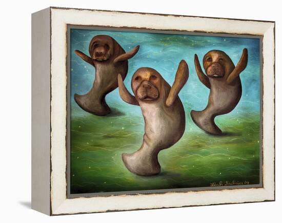 Dance of the Manatees-Leah Saulnier-Framed Premier Image Canvas