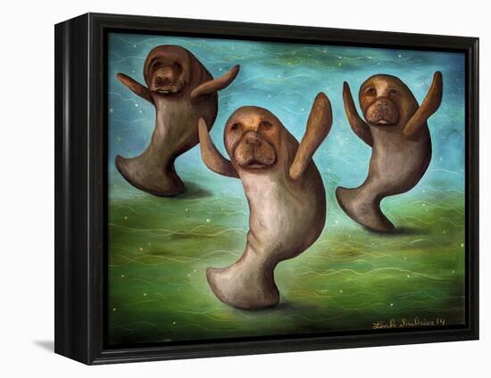 Dance of the Manatees-Leah Saulnier-Framed Premier Image Canvas