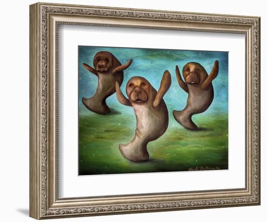 Dance of the Manatees-Leah Saulnier-Framed Giclee Print