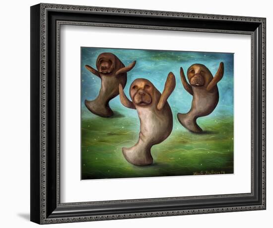 Dance of the Manatees-Leah Saulnier-Framed Giclee Print