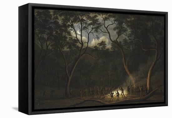 Dance of the Natives of Van Diemen's Land, Moonlight-John Glover-Framed Premier Image Canvas