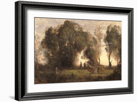 Dance of the Nymphs-Jean-Baptiste-Camille Corot-Framed Art Print