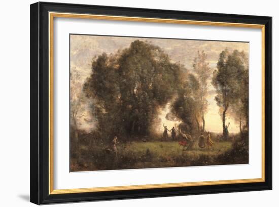 Dance of the Nymphs-Jean-Baptiste-Camille Corot-Framed Art Print