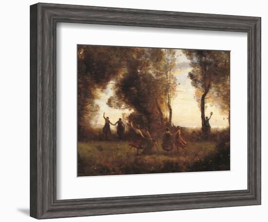 Dance of the Nymphs-Jean-Baptiste-Camille Corot-Framed Art Print