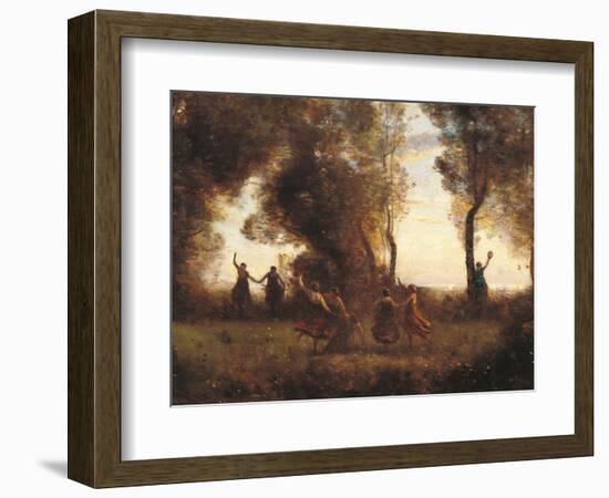 Dance of the Nymphs-Jean-Baptiste-Camille Corot-Framed Art Print