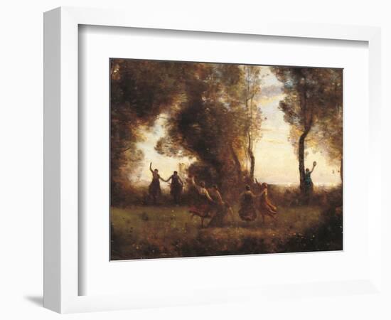 Dance of the Nymphs-Jean-Baptiste-Camille Corot-Framed Art Print