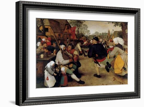 Dance of the Peasants - Detail-Pieter Breughel the Elder-Framed Art Print