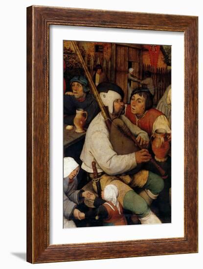 Dance of the Peasants - Detail-Pieter Breughel the Elder-Framed Art Print