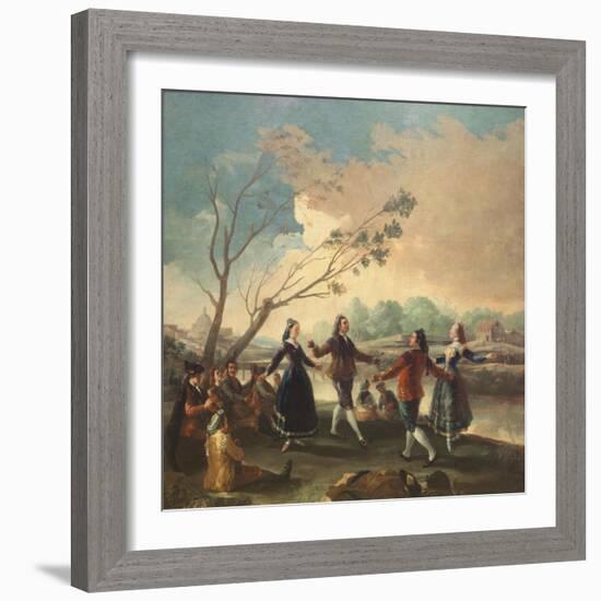 Dance on the Banks of the River Manzanares, 1777-Francisco de Goya-Framed Giclee Print