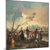 Dance on the Banks of the River Manzanares, 1777-Francisco de Goya-Mounted Giclee Print