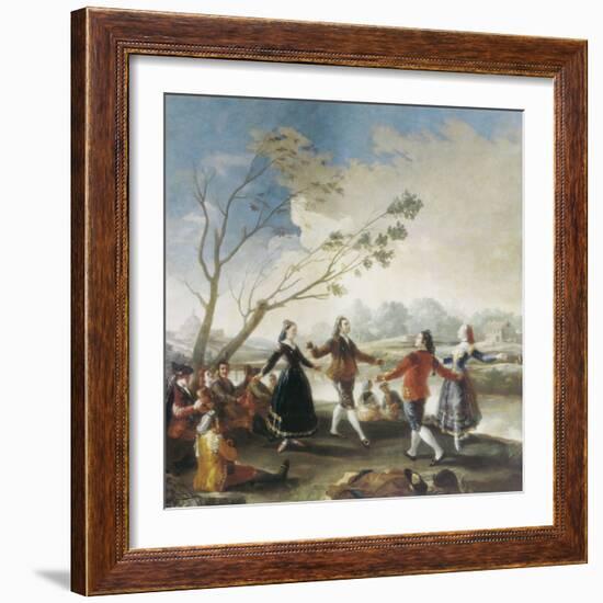 Dance on the Banks of the River Manzanares-Francisco de Goya-Framed Art Print