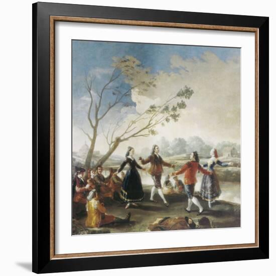 Dance on the Banks of the River Manzanares-Francisco de Goya-Framed Art Print