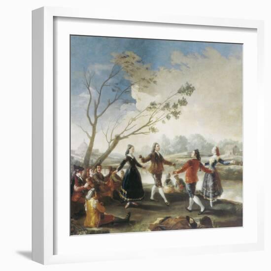 Dance on the Banks of the River Manzanares-Francisco de Goya-Framed Art Print