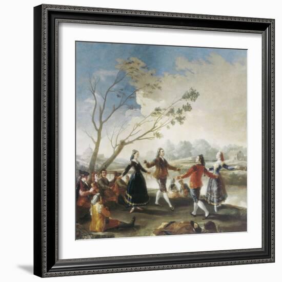 Dance on the Banks of the River Manzanares-Francisco de Goya-Framed Art Print