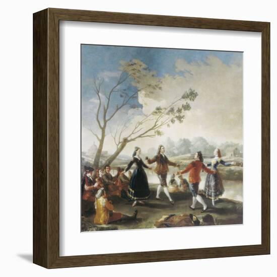 Dance on the Banks of the River Manzanares-Francisco de Goya-Framed Art Print