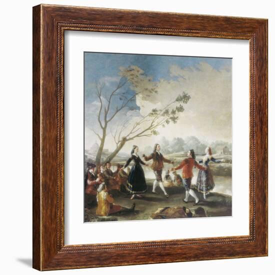 Dance on the Banks of the River Manzanares-Francisco de Goya-Framed Art Print