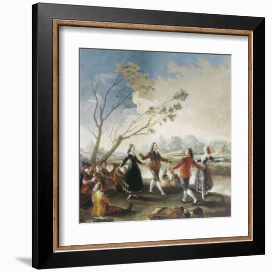 Dance on the Banks of the River Manzanares-Francisco de Goya-Framed Art Print