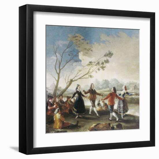 Dance on the Banks of the River Manzanares-Francisco de Goya-Framed Art Print