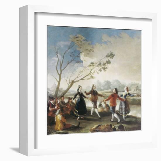 Dance on the Banks of the River Manzanares-Francisco de Goya-Framed Art Print