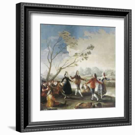 Dance on the Banks of the River Manzanares-Francisco de Goya-Framed Art Print