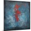 Dance Red on Blue-Tim Nyberg-Mounted Giclee Print