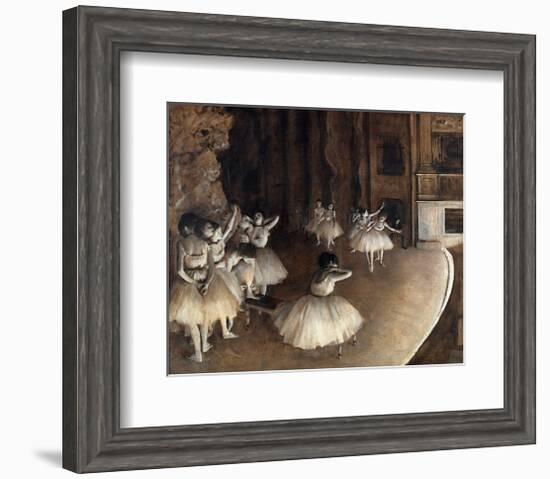 Dance Rehearsal, c.1874-Edgar Degas-Framed Art Print