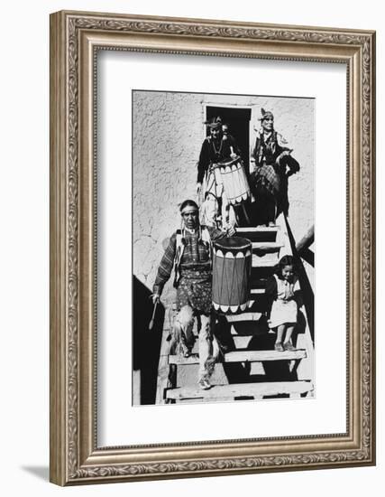 Dance, San Ildefonso Pueblo, New Mexico, 1942-Ansel Adams-Framed Photographic Print