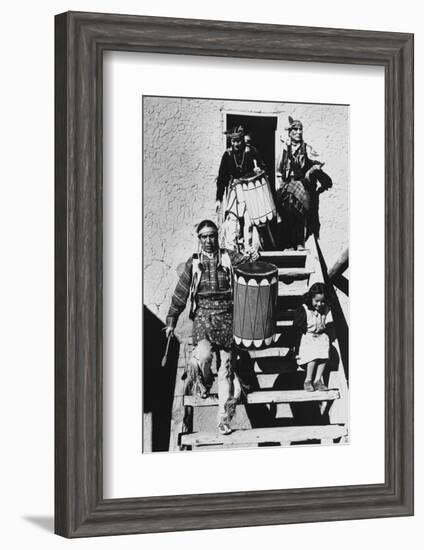 Dance, San Ildefonso Pueblo, New Mexico, 1942-Ansel Adams-Framed Photographic Print