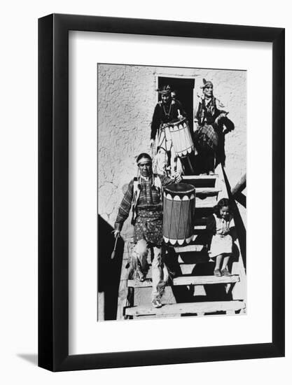 Dance, San Ildefonso Pueblo, New Mexico, 1942-Ansel Adams-Framed Photographic Print