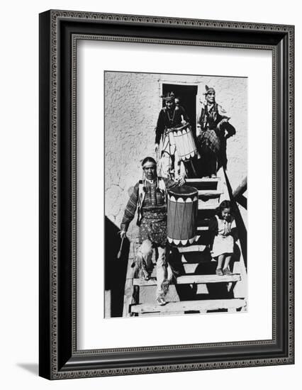 Dance, San Ildefonso Pueblo, New Mexico, 1942-Ansel Adams-Framed Photographic Print