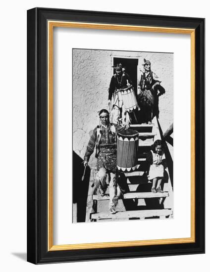 Dance, San Ildefonso Pueblo, New Mexico, 1942-Ansel Adams-Framed Photographic Print