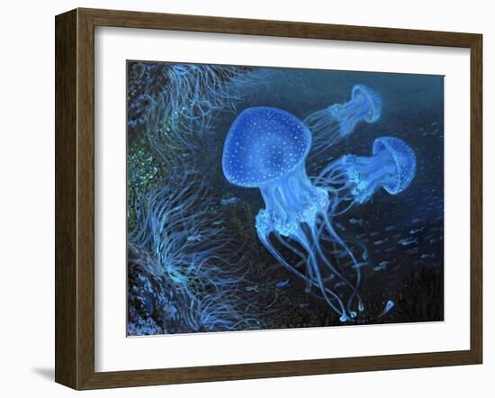 Dance Under Water-kirilstanchev-Framed Art Print