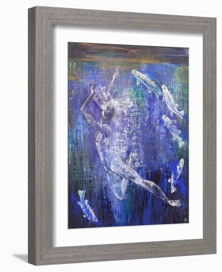 Dancer, 2020 (Oil on Canvas)-jocasta shakespeare-Framed Giclee Print