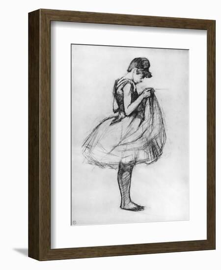 Dancer Adjusting Her Costume and Hitching Up Her Skirt, 1889-Henri de Toulouse-Lautrec-Framed Giclee Print