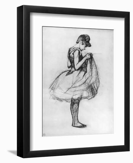 Dancer Adjusting Her Costume and Hitching Up Her Skirt, 1889-Henri de Toulouse-Lautrec-Framed Giclee Print