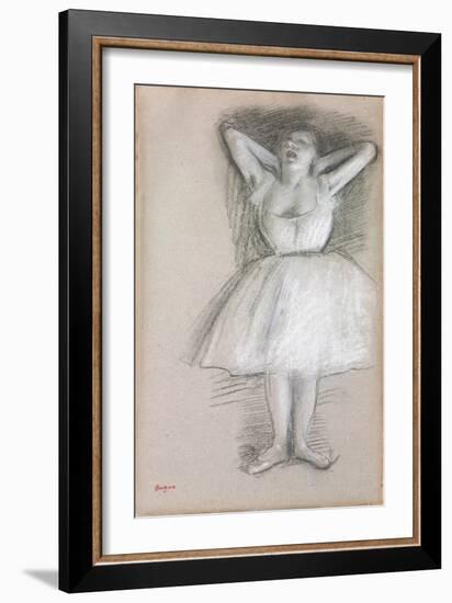 Dancer, Arms Raised Behind the Head; Danseuse, Les Bras Leves Et Ramenes Derriere La Tete-Edgar Degas-Framed Giclee Print